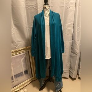 Cache-Cache Lightweight Cotton Blend Knit Yoga/Meditation Shawl/Cardigan